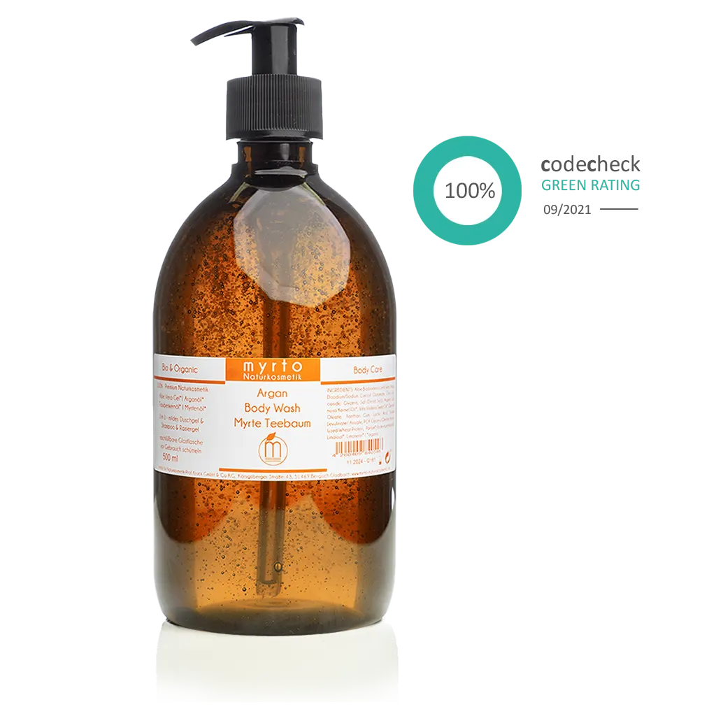 Argan Body Wash Myrte Teebaum - Myrto Naturkosmetik