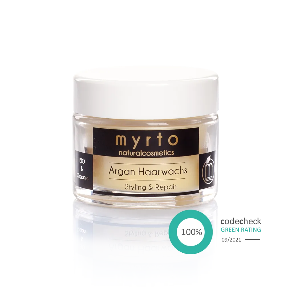 Bio Argan Haarwachs - glättender Finisher für Styling und Repair - Myrto Naturkosmetik