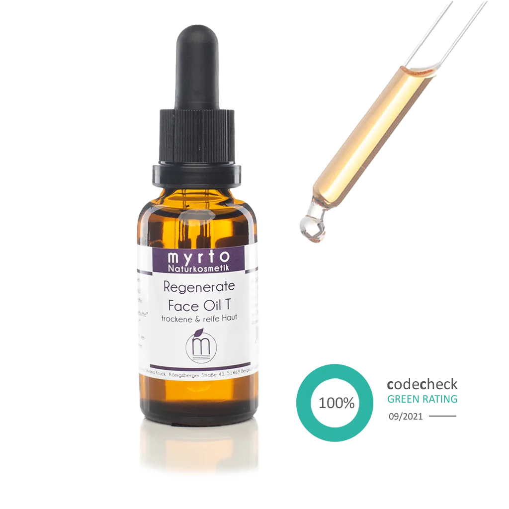 Regenerate Face Oil T - Gesichtsöl gegen oxidative Schädigung - Myrto Naturkosmetik