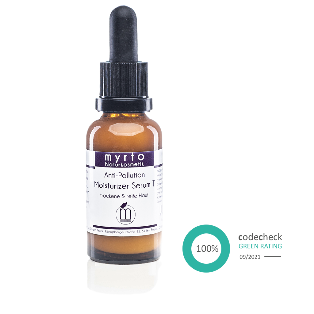 Anti-Pollution Serum T - innovativer Schutz auf Basis von Antioxidantien - Myrto Naturkosmetik