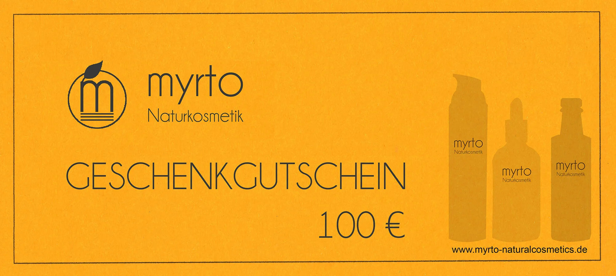 Geschenk-Gutschein für 100 Euro - Myrto Naturkosmetik