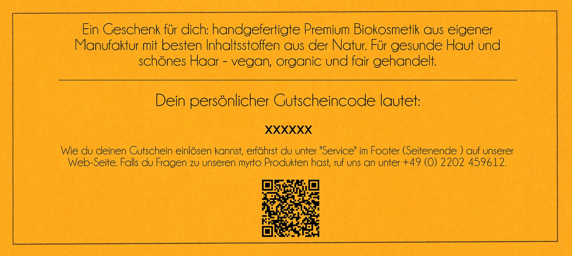 Geschenk-Gutschein für 100 Euro - Myrto Naturkosmetik