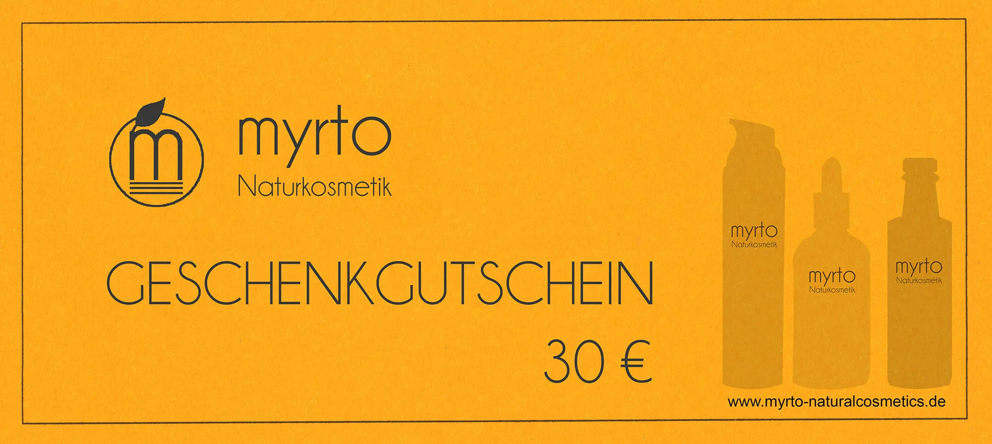 Geschenk-Gutschein für 30 Euro - Myrto Naturkosmetik