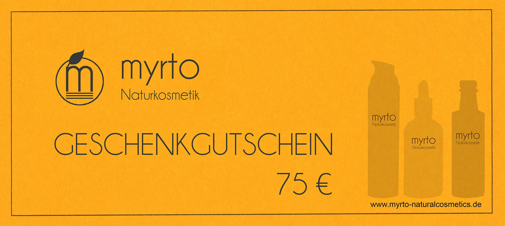 Geschenk-Gutschein für 75 Euro - Myrto Naturkosmetik